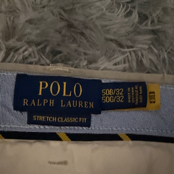 Ralph Lauren Bedford Classic Fit Chino Pants 50x32 Khaki Tan - Picture 2 of 4